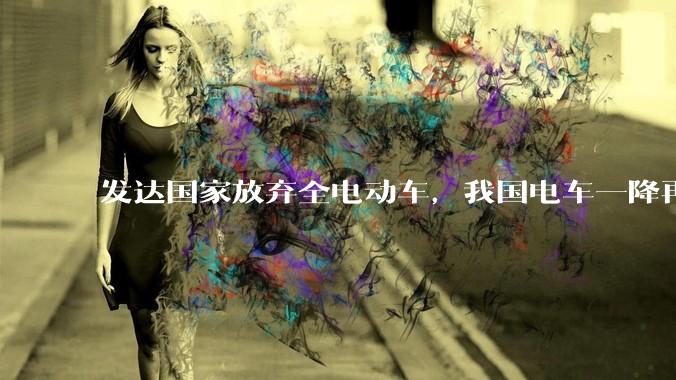 发达国家放弃全电动车，我国电车一降再降，高举发展新能源汽车大旗，电车会变成中国车企自嗨吗？