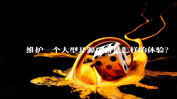 维护一个大型开源项目是怎样的体验？
